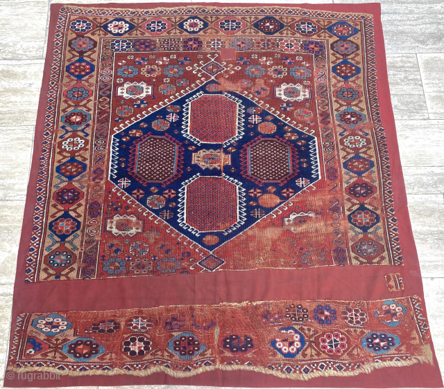 18th Century Anatolian Sivas Rug Fragment Size: 130x145 cm
Please contact directly. Halilaydinrugs@gmail.com                     