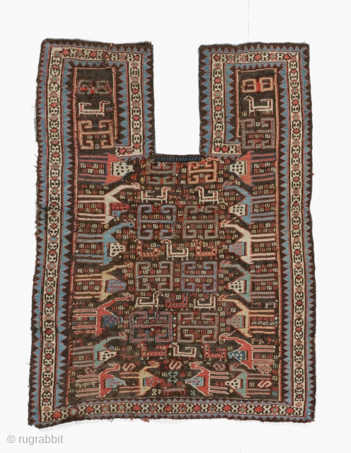Caucasian Horse Cover Circa 1880's Size : 80x106 cm 
Please contact directly. Halilaydinrugs@gmail.com                    