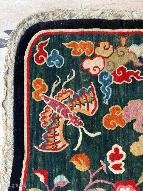 Late 19th Century Tibetan Saddle Rug Size: 77x125 cm 
Please contact directly. Halilaydinrugs@gmail.com