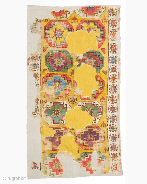 18th Century Central Anatolian Cappadocia Rug Fragment Size: 108x200 cm
Please contacr directly. Halilaydinrugs@gmail.com                    