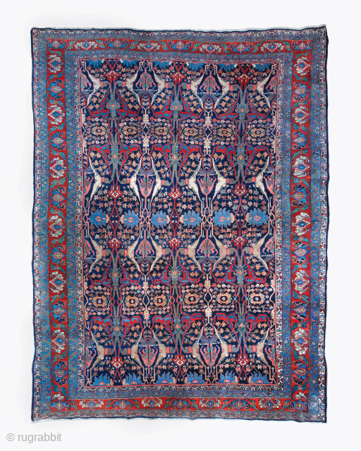 Late of 19th Century Gerrus Design Bidjar Carpet

Known as “iron rug of Persia” this incredible vintage persian Bijar represent the sought after Garrus design. Beautifully drawn kharchang on an indigo blue field  ...