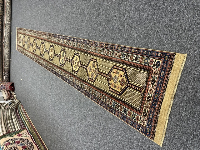 Antique Serap runner rug, circa 1900s. 
Dimensions : 557 x 80 cm (18.3" x 2.63" feet)
In perfect condition
Inquires are welcome via halilkokogluu@gmail.com           