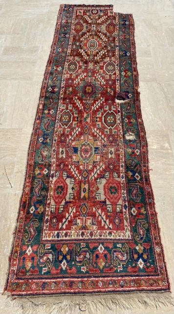 Northwest Persian Rug Circa 1800 Size: 90x335 cm                         