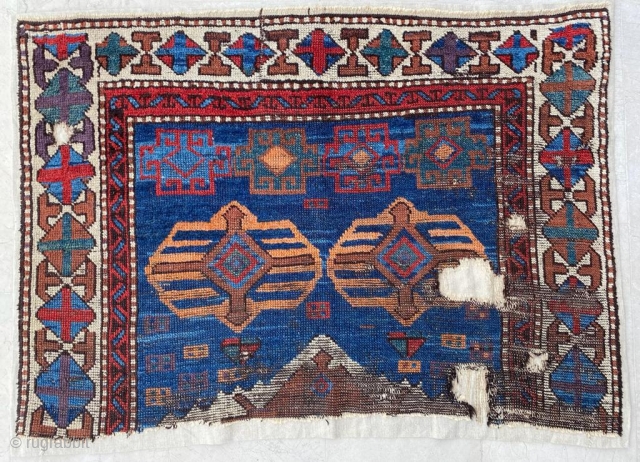 Anatolian Kurdish Fragment Circa 1800 Size:85x120 Cm                          