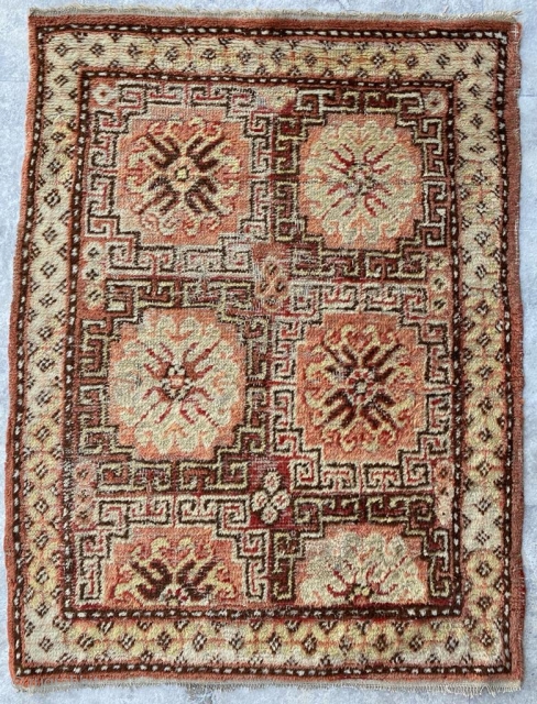 Middle of the 19th Century Khotan Rug in original condition. Size: 75x100 cm                    