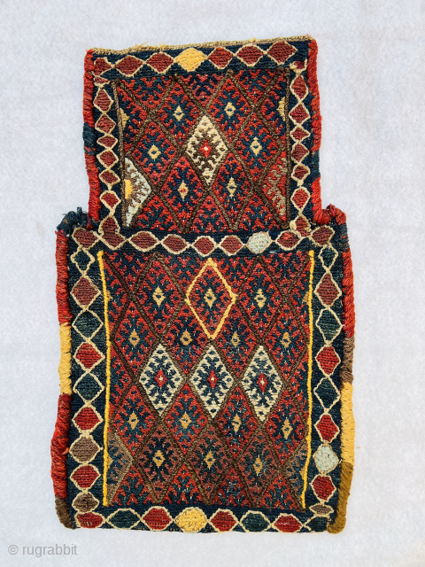 Kurdish Jaf saltbag,1880 circa,size 60x37cm
Please Contact this email for more information. 
hamidparsacarpet@yahoo.com                     