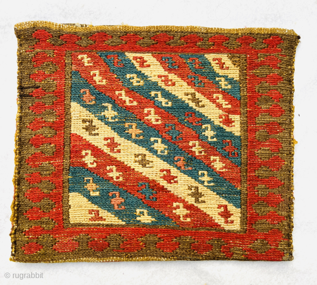 Beautiful Afshar somac bag circa 1880,very good condition size 33x40cm
Please Contact this email for more information. 
hamidparsacarpet@yahoo.com                