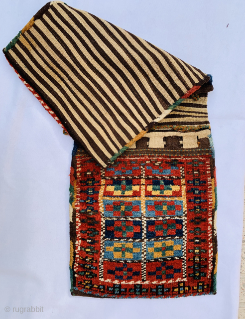 Meshkin Azerbaijan Northwest Persian
khorjin circa 1900 all good natural colors and very good condition size130x50cm                  
