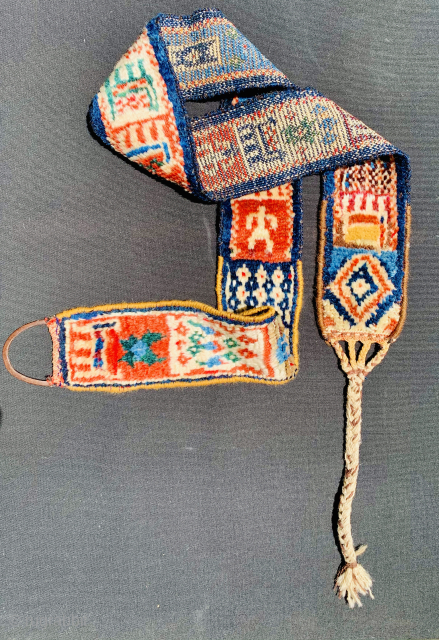Qashqai Horse band 1880 circa all good colors and in perfect condition size•••190x11cm                    