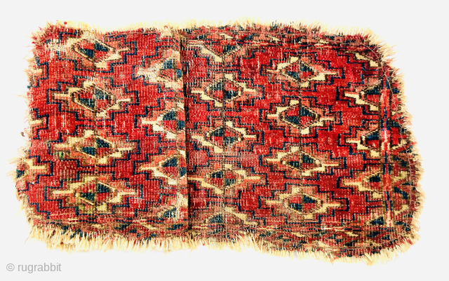 rare antique Turkmen kizil ayak mafrash/kap fragment from the mid 19c size 72x25 cm Please Contact this email for more information.
hamidparsacarpet@yahoo.com            