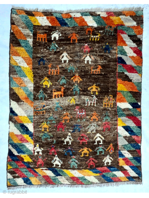 Old Lori Gabbeh rug, size 145x112cm (57x44 inches). For more information please contact: hamidparsacarpet@yahoo.com                   