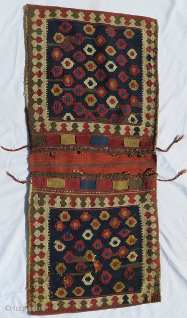 SHAHSAVAN complete khoorjin (Azarbaijan) , natural dyes Shiny wool and very Fine quality(100%wool)  size130x58cm                  