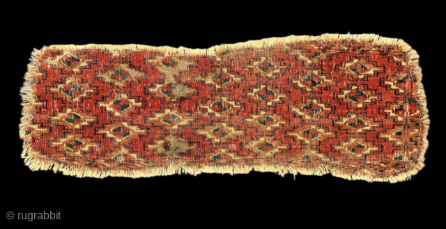 rare antique Turkmen kizil ayak? mafrash/kap fragment from the mid 19c size 72x25 cm                   