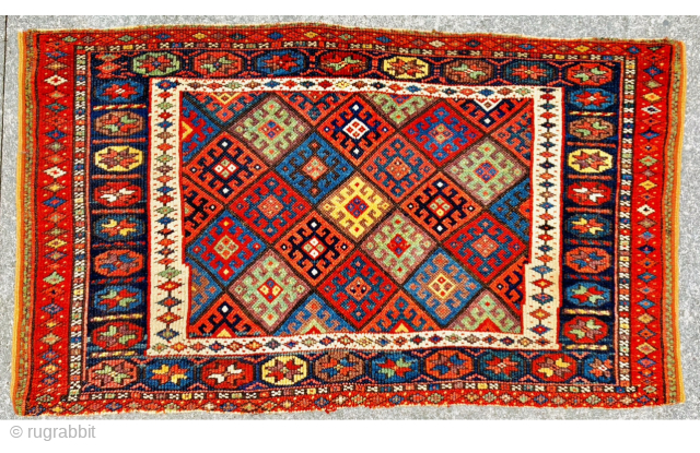 colorful Large antique Jaf bagface circa 1880 all good natural colors and good condition,size 112x66cm
Please Contact this email for more information. 
hamidparsacarpet@yahoo.com           
