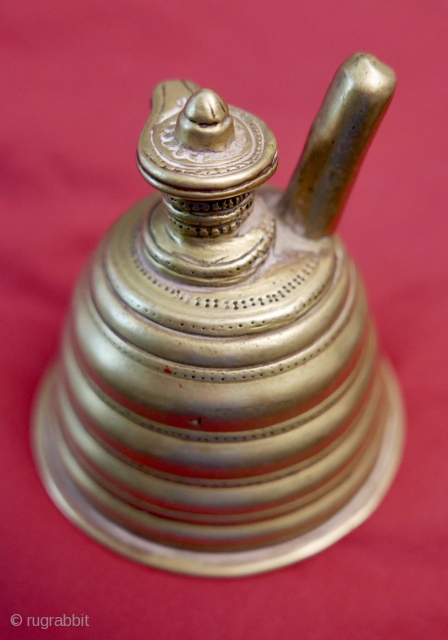  Hindu Shivalingam;  19th c;  very unusual and rare combination of a Shivalingam and what may have been originally intended as a bell but missing the 'clapper';  acquired in  ...