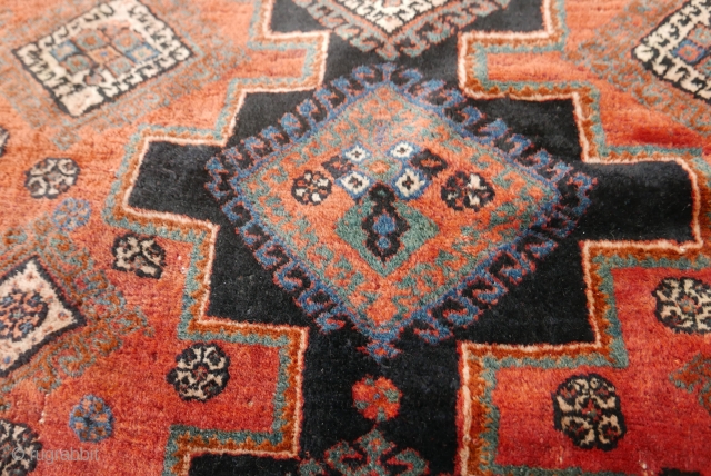 Very fine tribal/village Afshar rug,  circa 1900;  SE Persia;  incredibly supple handle(could be used as a blanket);  warm,  natural  colors;  very good condition;  selvages  ...