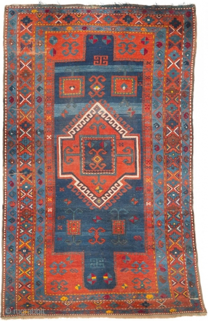 antique caucasian kazak circa 1900 size 237x150cm mint condition                        