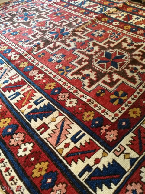 antique shirvan lesghi star size 120x95cm very fine knots                        