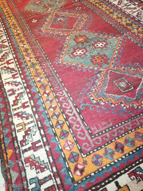 antique caucasian runner circa 1900 size 214x100cm                          