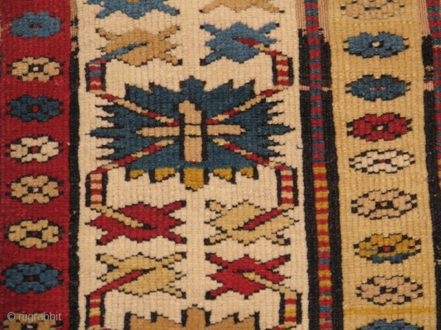 early real antique Lesghi rug.the oldest i ever saw.it was cut but still a great piece for its colours,age,and also for the number of knots it has.top quality weave and wool.a real  ...