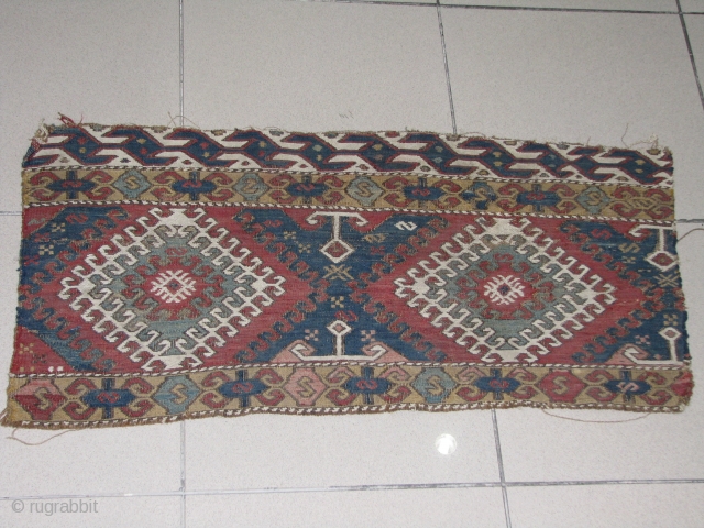 Caucasian soumak panel.all naturel colours and very lovely piece.75X36c.m                        