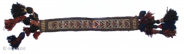 Baluch Ribbon, 64x8,5 cm/25x3,3 inch, end of 19th cent., see more: http://www.heinz-hegenbart.de/1/navigation-left/gallery/rare-rugs-and-bags/persia/
                     