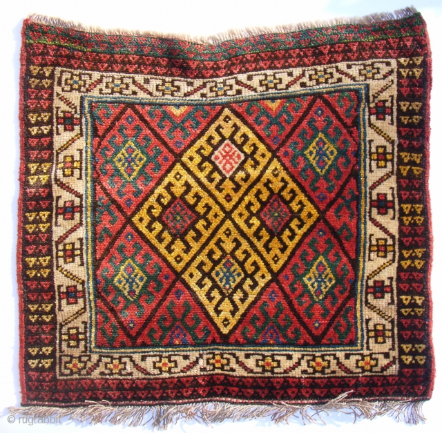 Telis, Persia, 78 x 71 cm/31 x 28 inch, about 1900, see more: http://www.heinz-hegenbart.de/1/navigation-left/gallery/rare-rugs-and-bags/persia/
                   