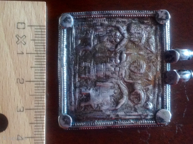 India, Amulet, Silver, Three Durgas, 11 grams                          