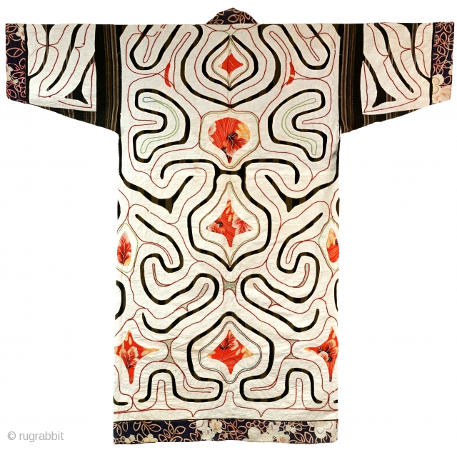 Ainu Robe - Ceremonial Kaparamip Kimono

The Ainu people traditionally used elm-bark to weave garments and accessories. By the late nineteenth century, trade between the Ainu and the mainland Japanese proliferated, increasing the  ...