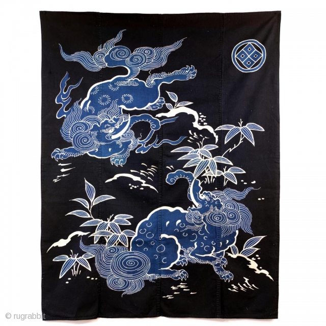 Japanese Tsutsugaki Futon Cover - Baku

A vibrant indigo tsutsugaki futon cover featuring Baku. 

Baku are essentially tapir. The motif was adopted by the Japanese from Chinese mythology. They are said to consume  ...