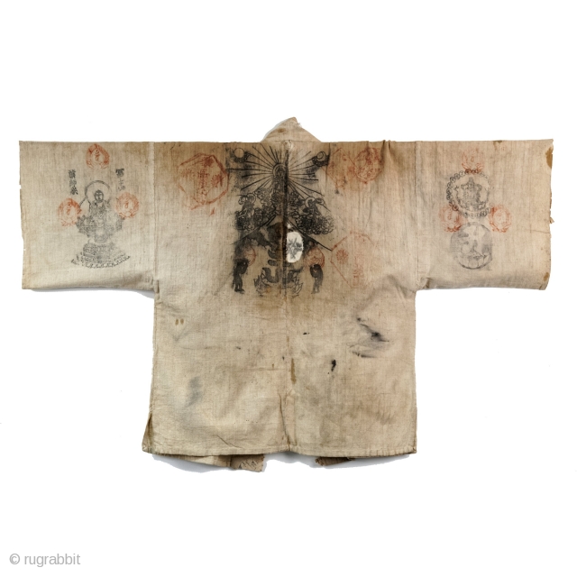 Boro Pilgrim's Jacket - Suzukake

Outstanding cotton pilgrim's jacket from the early 1900's. 

It has many stamps of the holy locations where the pilgrim visited including Mt. Fuji, which has been a popular  ...