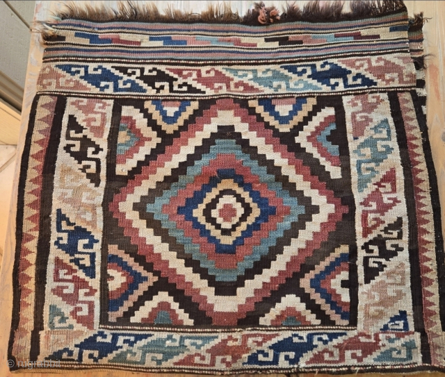 Graphic bag (opened). Two highly experienced people who have examined it think it is Zakatala. If you have another thought, please let me know.
Rare.
hfsadovsky@live.com