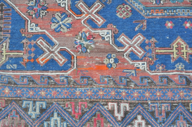 19th-C Anatolian Turkish Sumac Rug 13' x15' unusually large.                        