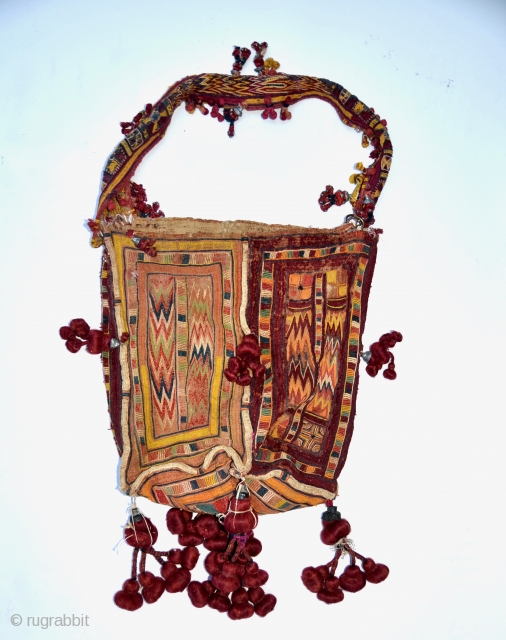 Banjara Embroidered Four-sided Marriage Bag, from Madhya Pradish, early 1900s.                       