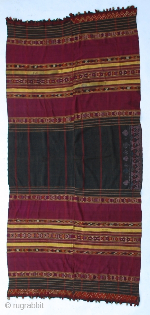 Old Wedding Shawl From Waziristan, Pakistan
An early 20th century wedding shawl from Waziristan of woven cotton with intricate silk embroidery.
very good condition with some staining, has not been professionally cleaned.
96" x 45" 