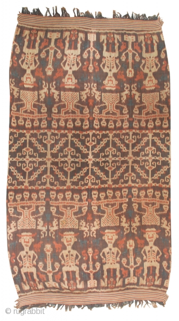 Indonesia Sumba Hinggi Ikat Ceremonial Cloth
A wonderful early ceremonial men's cloth from the island of Sumba in Indonesia, fine handspun cotton with natural colors in a warp ikat. early 1900s, collected in  ...