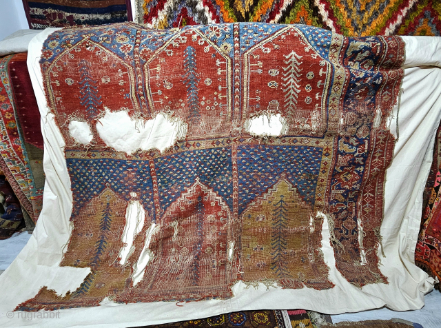 Size ; 225 x 235 cm
West anatolia , Ushak 
Early 1800 
Great saph .
                   