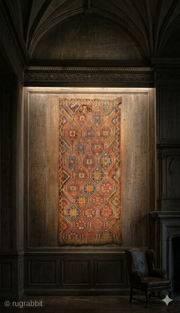 Size ; 120 x 280 cm
Central anatolia, Cappadocia (Konya)
Reviving the artistry of 19th-century Konya: this magnificent Jijim is a testament to the skill and creativity of Anatolian weavers. The intricate Zili technique  ...