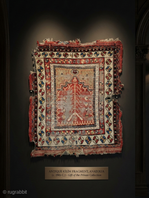 An 19th Century Rug Fragment
Journey back in time with this extraordinary textile treasure. Estimated to date from the 1800s, this finely woven carpet fragment whispering tales from either historic Eskisehir/Mihalic (known for ...