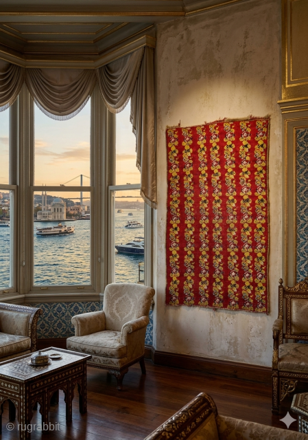 Discovering a masterpiece from the late 1800s: A stunning Kırşehir kilim, a true testament to the skill and artistry of Anatolian weaving.
​Looking at these vibrant, detailed rows of woven flowers, I can  ...