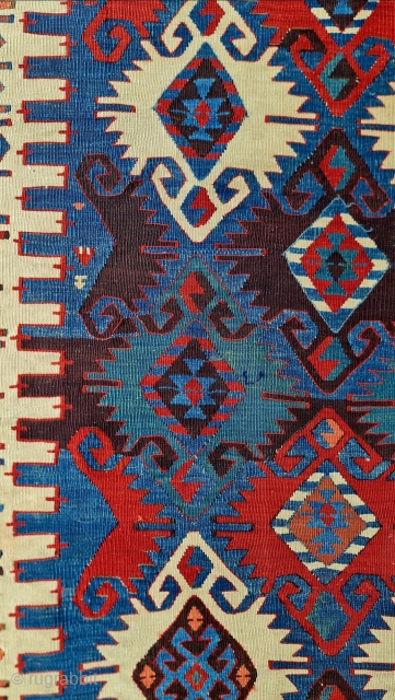 Size : 85 x 330 cm,
Central anatolia, Konya kilim
I shared a similar one yesterday, I bought the other piece from the same place today, but when I put it side by side,  ...