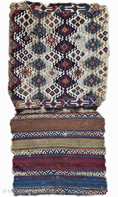 South anatolia,Reyhanli tribe
Size ; 70x143 cm
A 19th Century Reyhanli Dowry Bag (Çeyiz Torbasi)
Witness the artistry of a bygone era with this exquisite early 19th-century Reyhanli çeyiz torbası (dowry bag). This textile ...
