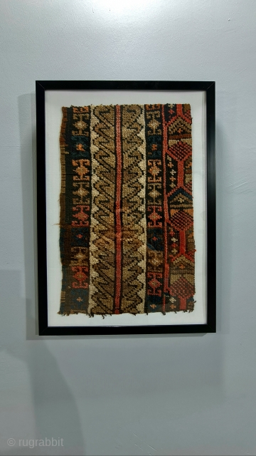 It was mounted inside the frame.
East anatolia..

Height: 23.6 inches, Width: 15.7 inches                     