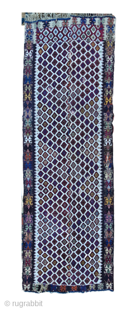 South anatolia, Reyhanli tribe
A wonderful Reyhanlı rug... The aesthetic touches initially made on a red background are rearranged in contrasting colors following the first 50 cm of production; is this complexity ...