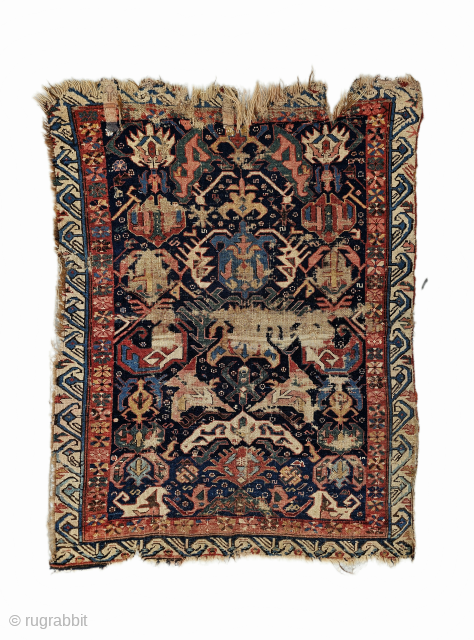 Woven Poetry from the 19th Century 
​Take a close look at this magnificent antique Bidjov (zeichur) rug dating back to the 1800s  What makes this fragment completely mesmerizing is its rich,  ...