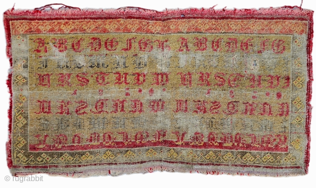 Approximate size; 60x110 cm
Central anatolia, Cappadocia (Kirsehir)
Early 1900s
Armenian or Greek alphabet. 
Interestingly, my friends asked me about a quote from Ruggrabit today, but they told me they hadn't received a response.

(I never  ...