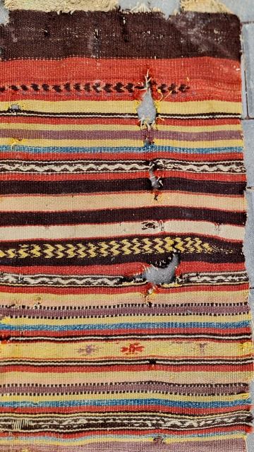 Size: 145 x 220 cm,
Central anatolia,Cappadocia...
Old kilim fragment .                        
