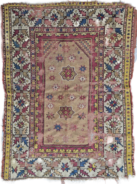 Size ; 107x135 cm
Old manastir...
The name "Manastır" originates from the region currently located within the borders of North Macedonia. However, these weavings were not limited to that area; they were also sustained ...
