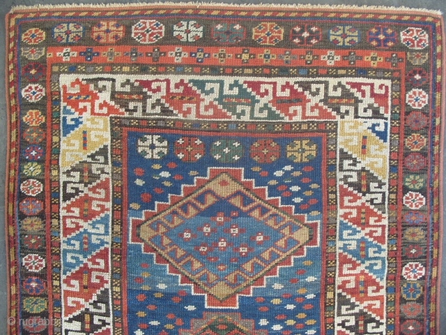 Caucasian Kazak Rug; good condition and all natural dyes, second half 19th century, Size: 0.95 x 1.75 mt (3'1" x 5'9"). www.rugspecialist.com           