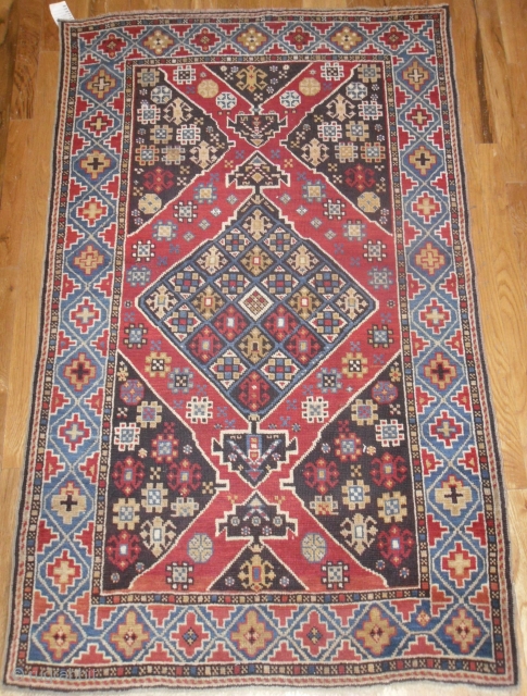 Antique Caucasian Shirvan Rug, 5.4 x 3.3 ft, 19th Century, good condition. www.rugspecialist.com                    